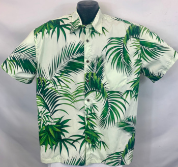 Tahiti Palm Tree Hawaiian shirt- Made in USA- 100% Cotton